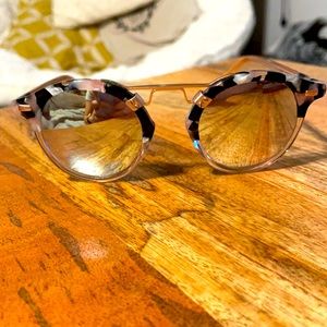 Krewe St Louis Sunglasses - Pink and Black Tortoise